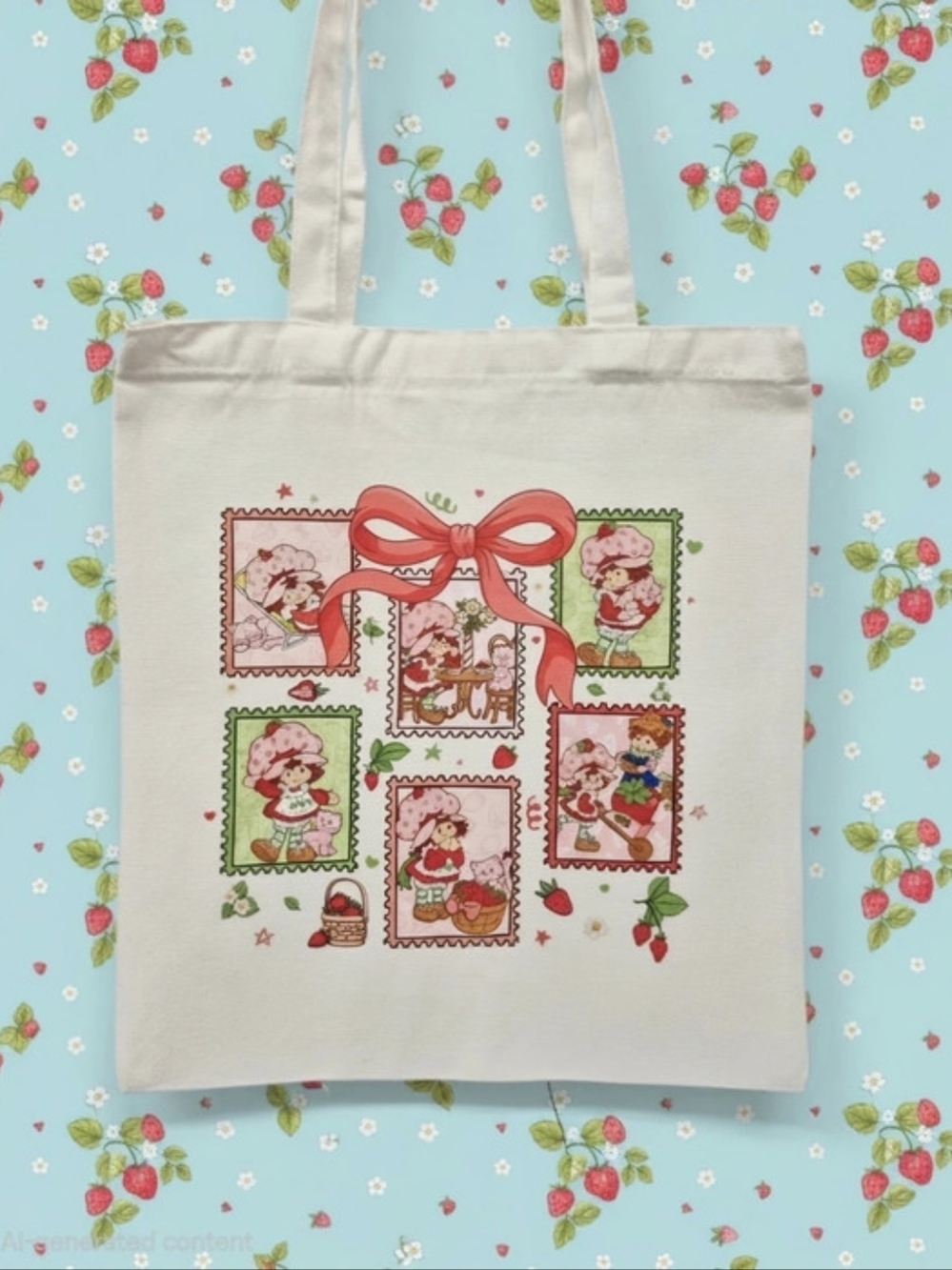 🏷3/$12 Strawberry Shortcake Strawberry Print Tote Bag